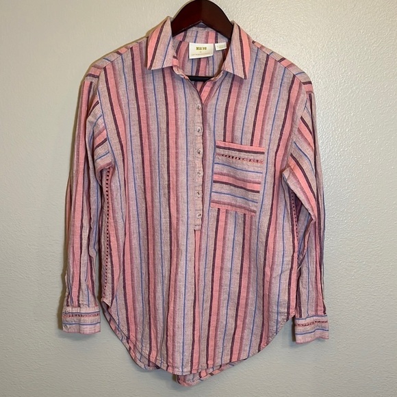 MAEVE by Anthropologie Striped Shirt - Picture 1 of 13